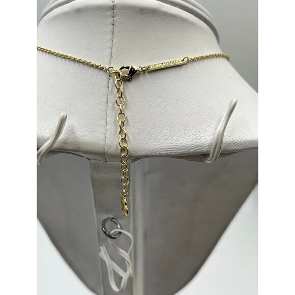 Kendra Scott Designer Elisa Gold Plate February Amethyst Short Pendant Necklace - Picture 5 of 10